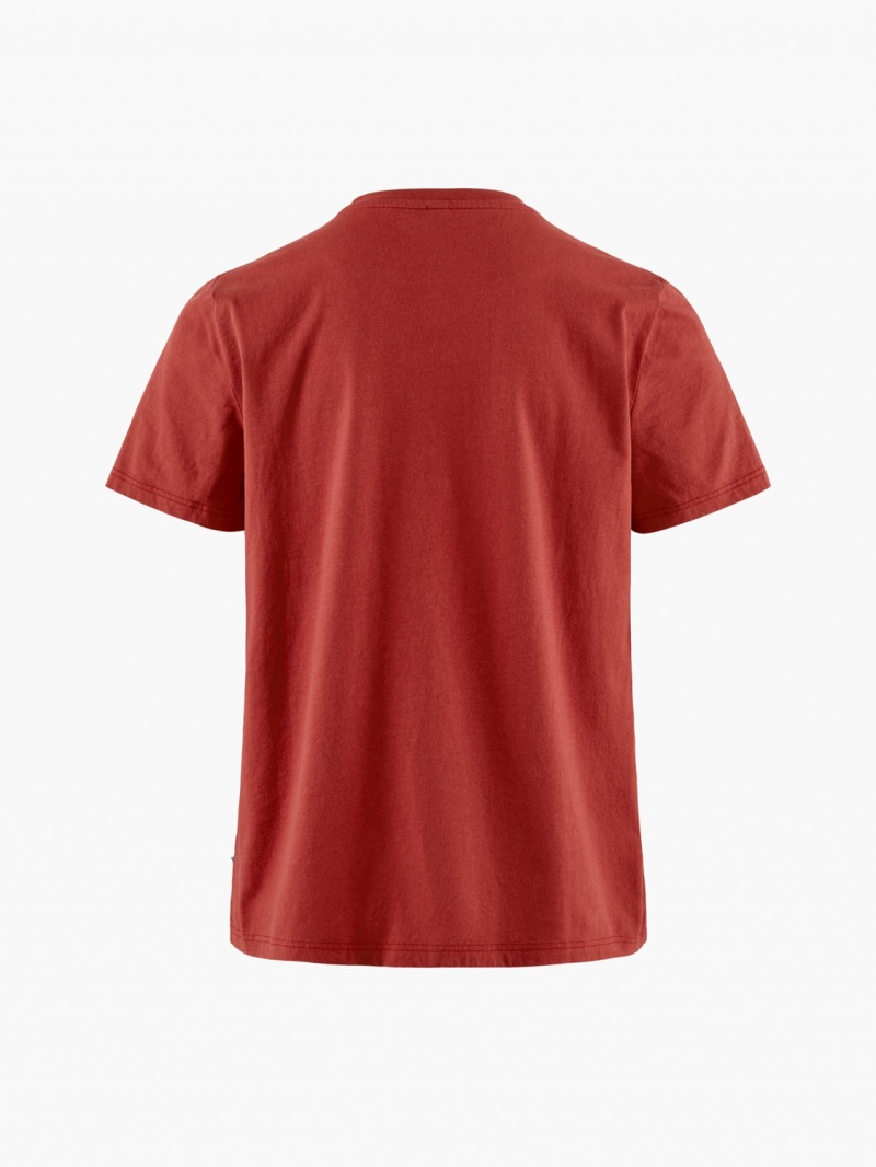 Women Klättermusen Runa Pocket T-Shirt Red | 08529QCHV