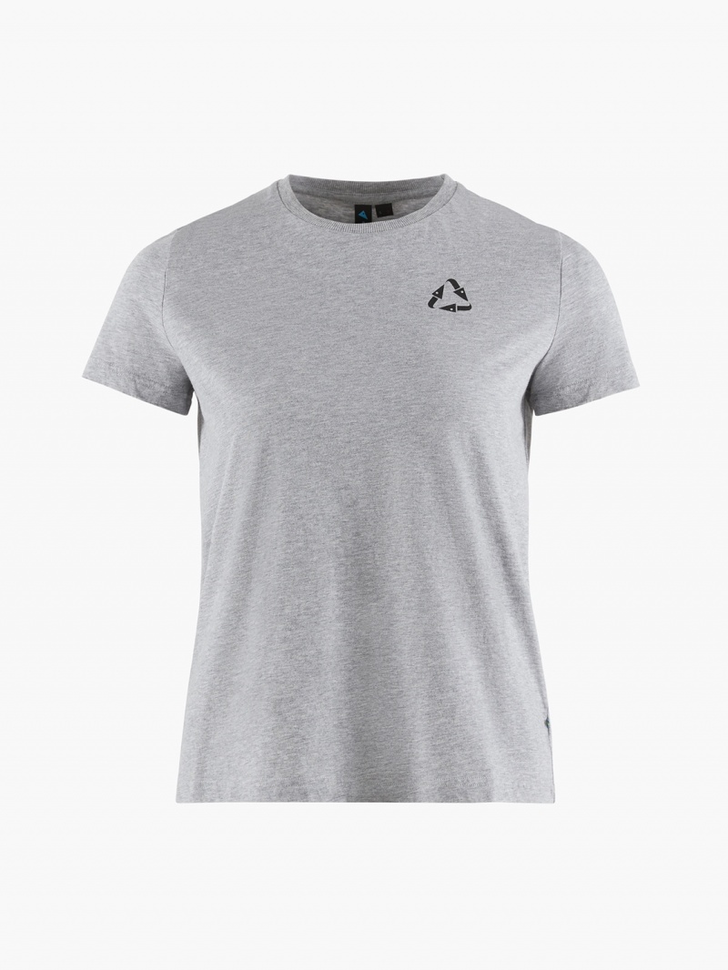 Women Klättermusen Runa Scrambling T-Shirt Grey | 13607LOPU