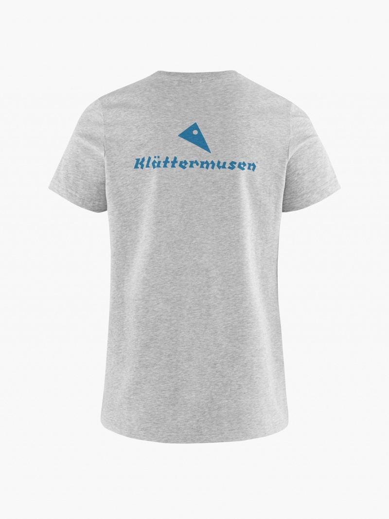 Women Klättermusen Runa Statement 2.0 T-Shirt Grey | 65934IOVL