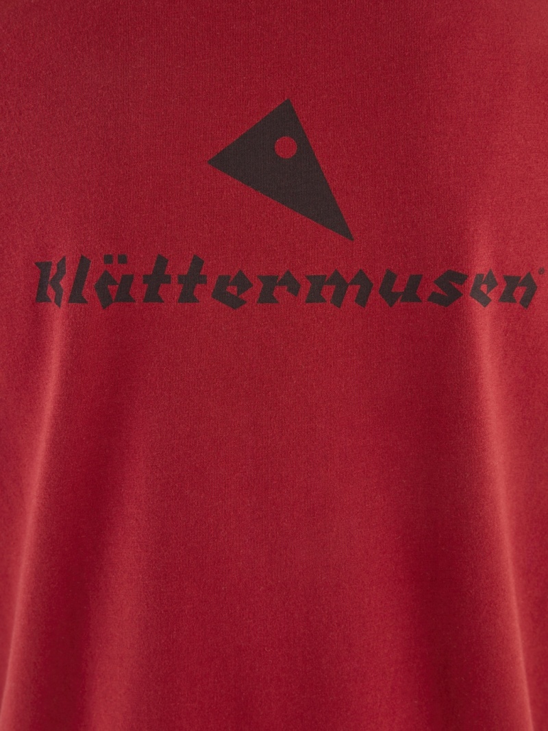 Women Klättermusen Runa Statement T-Shirt Red | 19280JAQO