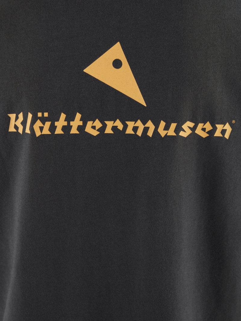 Women Klättermusen Runa Statement T-Shirt Black | 07395TVYO