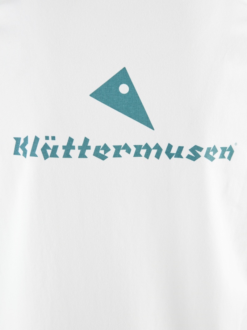 Women Klättermusen Runa Statement T-Shirt White | 86179NZXC