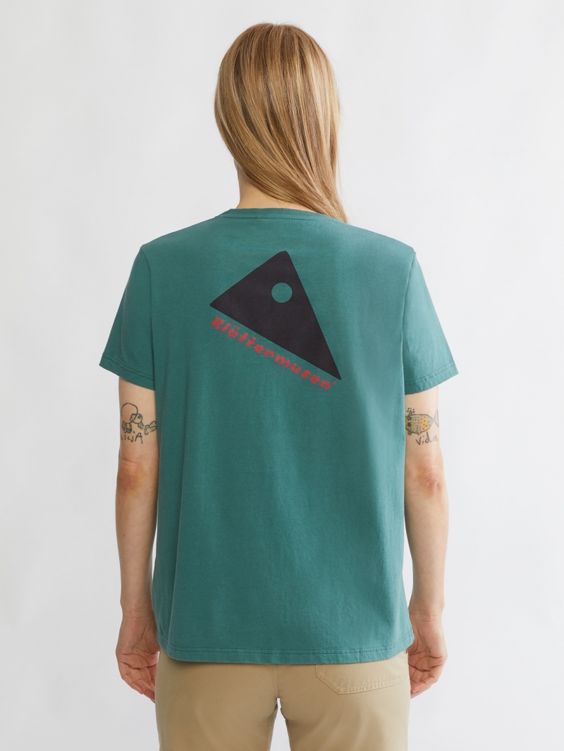 Women Klättermusen Runa Token T-Shirt Green | 60574BLCD