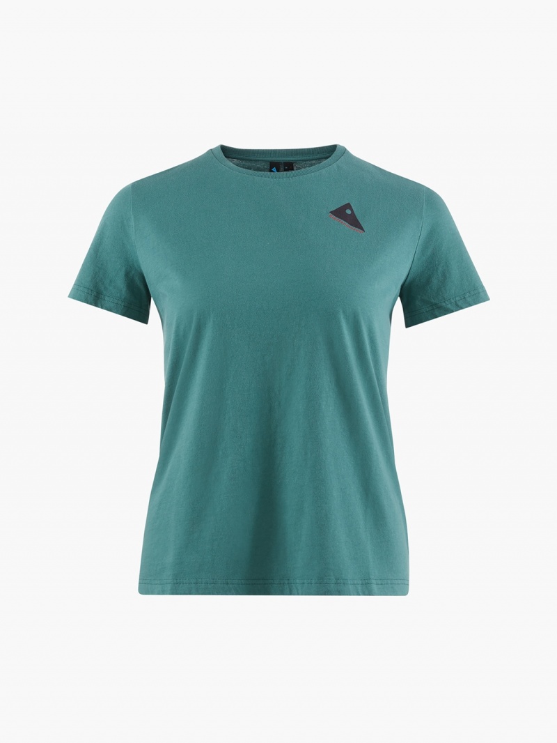 Women Klättermusen Runa Token T-Shirt Green | 60574BLCD