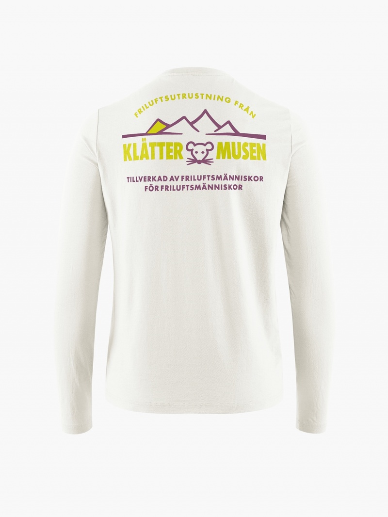 Women Klättermusen Runa Verkstad 1990 T-Shirt White | 20381BVWN