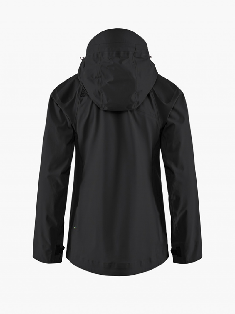 Women Klättermusen Skirner Waterproof Jackets Black | 07163BQEP