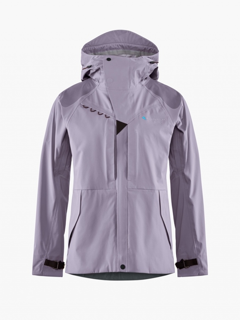 Women Klättermusen Skirner Waterproof Jackets Purple | 12789QWKN