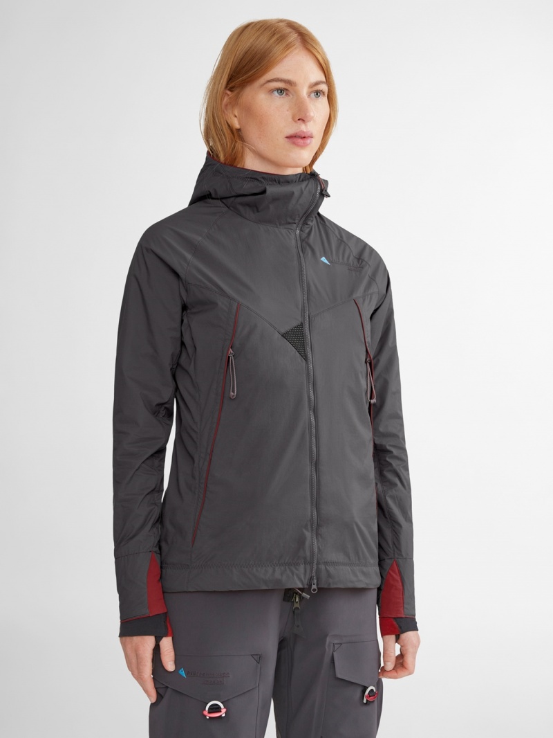 Women Klättermusen Vale Waterproof Jackets Black | 24035IFXU