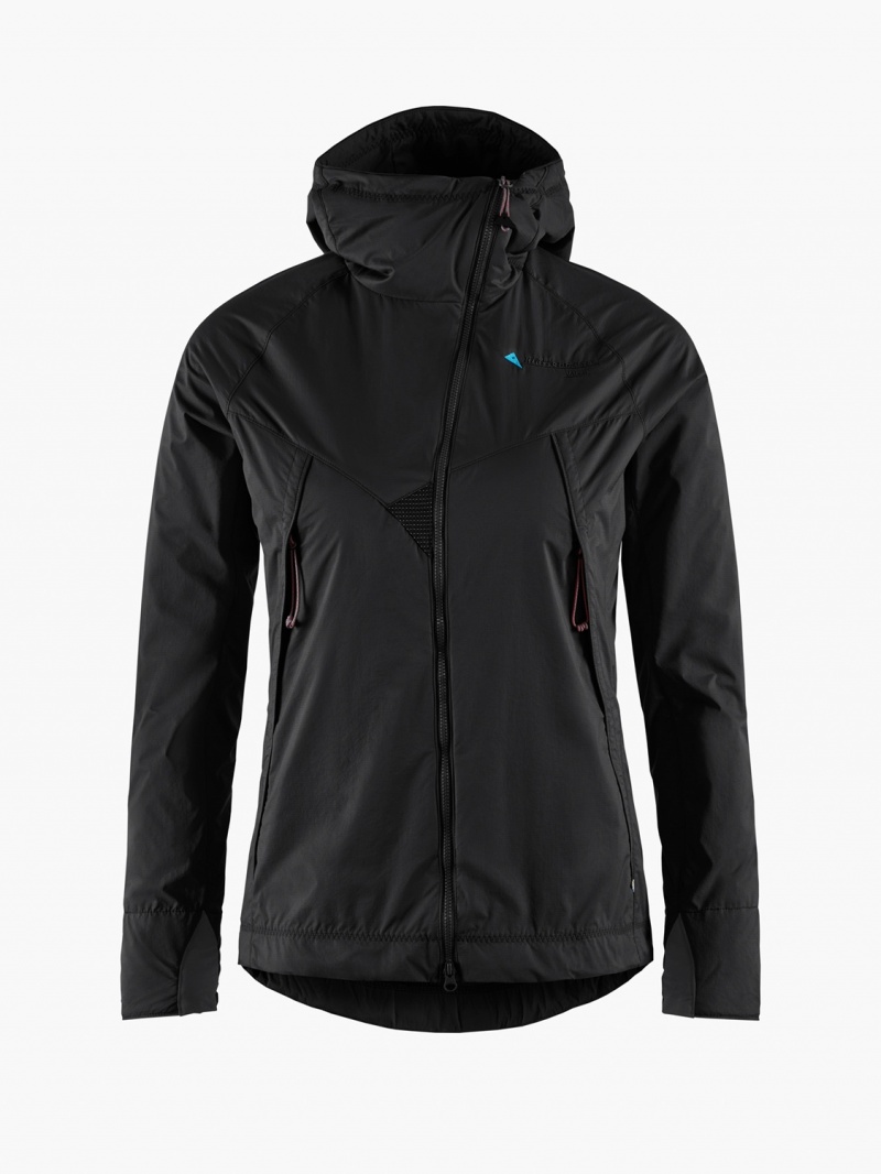 Women Klättermusen Vale Waterproof Jackets Black | 24035IFXU