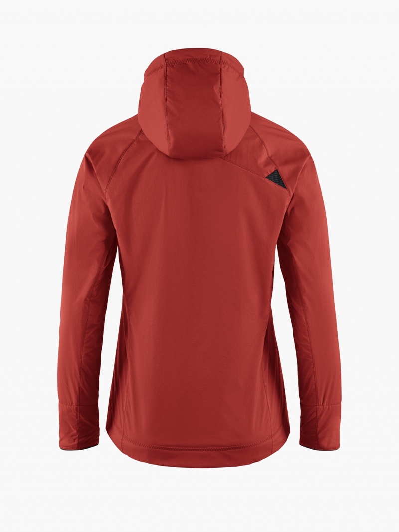 Women Klättermusen Vale Waterproof Jackets Red | 51039TCYO